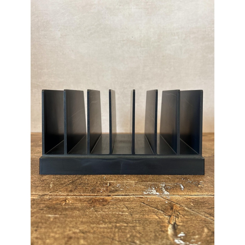Vintage Korr Mid Century Desk Organizer - Black Letter Tray - Retro Paper Holder - Picture 12 of 13